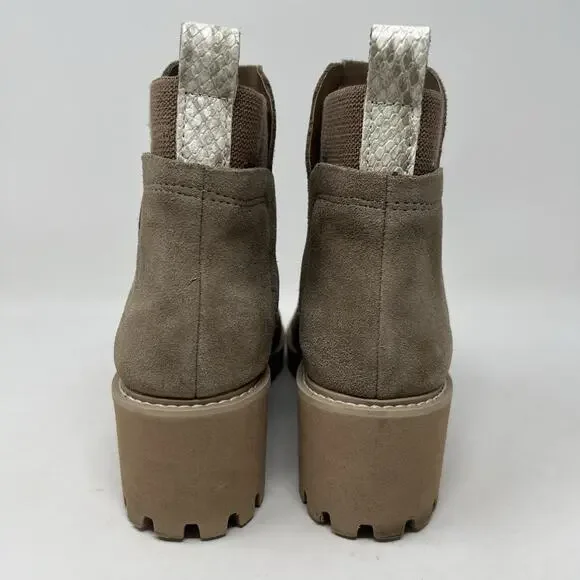 Dolce Vita Boots Huey H2O Chelsea Pull On Ankle Booties Taupe Suede Size 7.5‎ - Picture 9 of 13